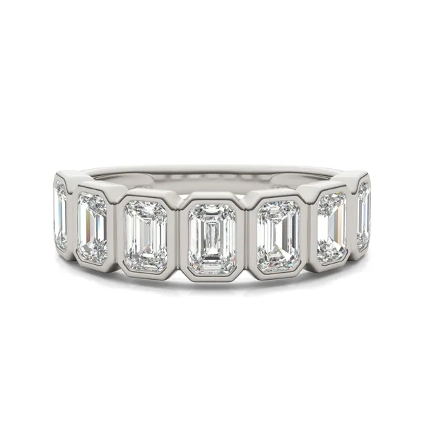 Emerald Bezel Anniversary Band