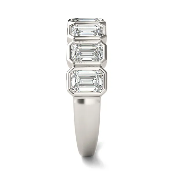 Emerald Bezel Anniversary Band