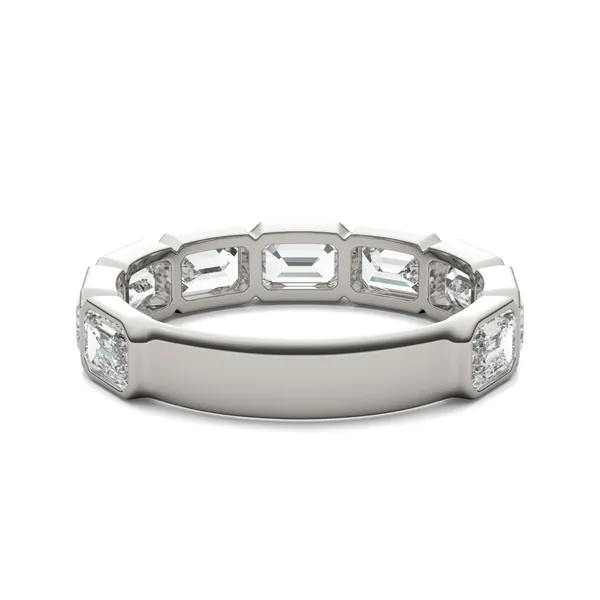 Emerald East-West Bezel Anniversary Band
