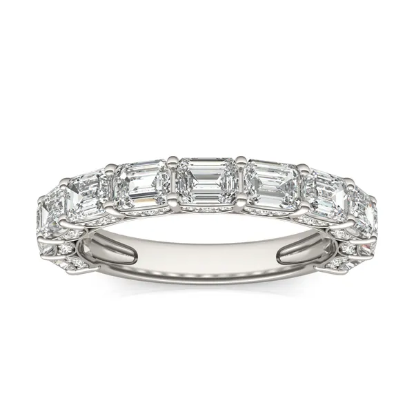 East-West Pavé Basket Anniversary Band
