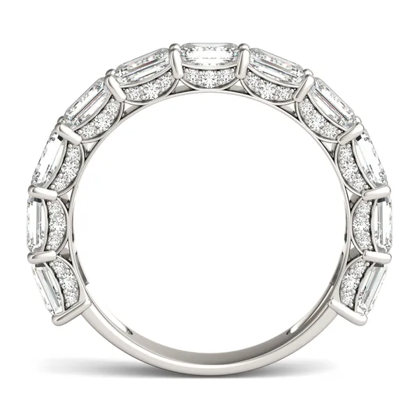 East-West Pavé Basket Anniversary Band