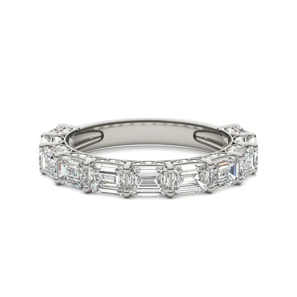 East-West Pavé Basket Anniversary Band