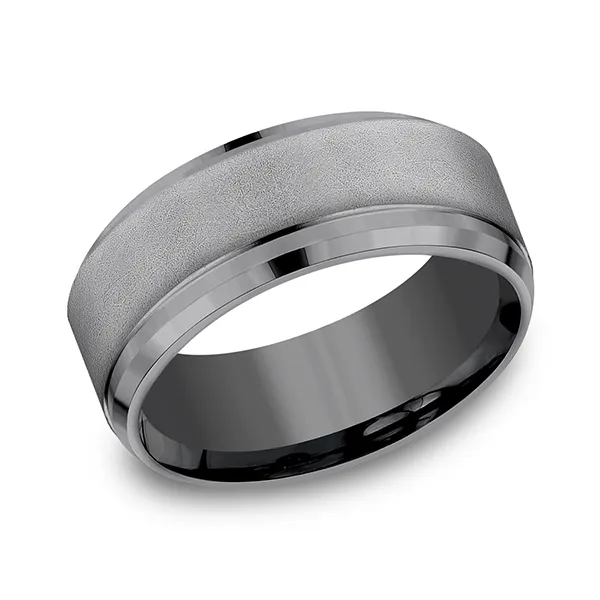 Traverse Step Wedding Ring 9mm