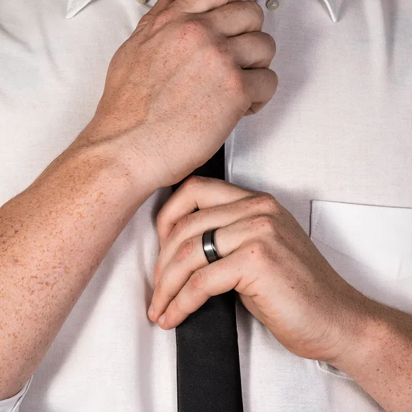 Shadowline Matte Wedding Ring 8mm