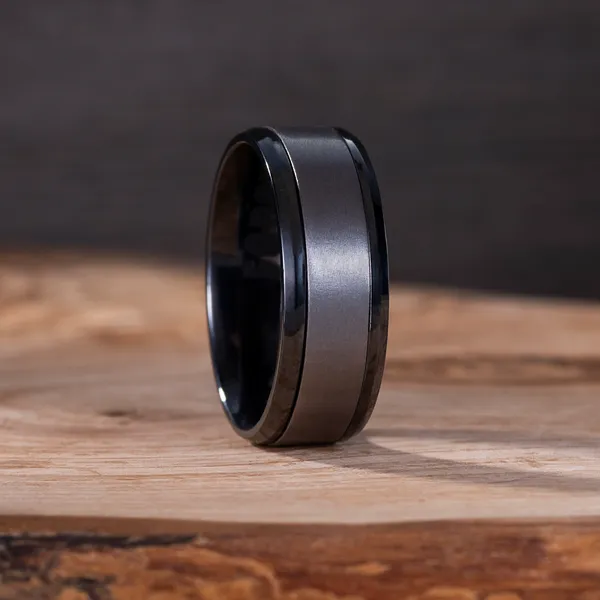 Shadowline Matte Wedding Ring 8mm