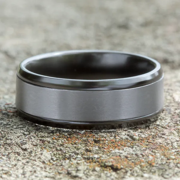 Shadowline Matte Wedding Ring 8mm