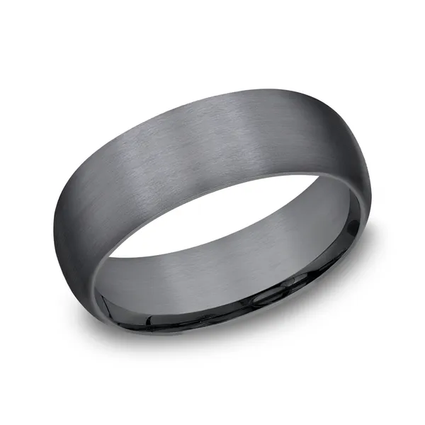 thumbnail image 2 of 8mm Tungsten Carbide Brushed Finish Men's Wedding Band – Comfort Fit – Sizes 5-15 2 of 5