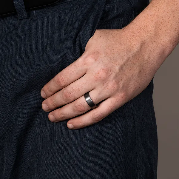 Tapered Edge Flat Polish Wedding Ring 7mm
