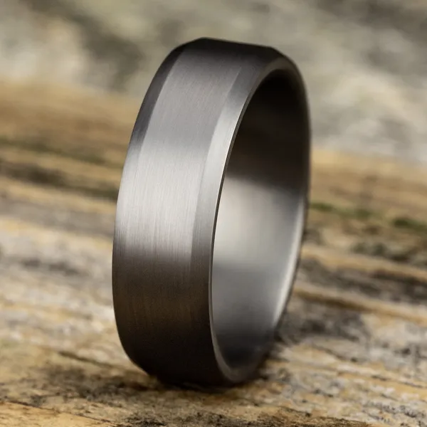Tapered Edge Flat Polish Wedding Ring 7mm