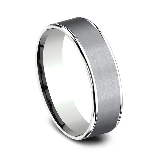 Grey Satin Eclipse Wedding Ring