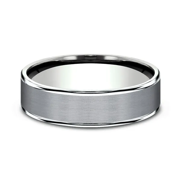 Grey Satin Eclipse Wedding Ring