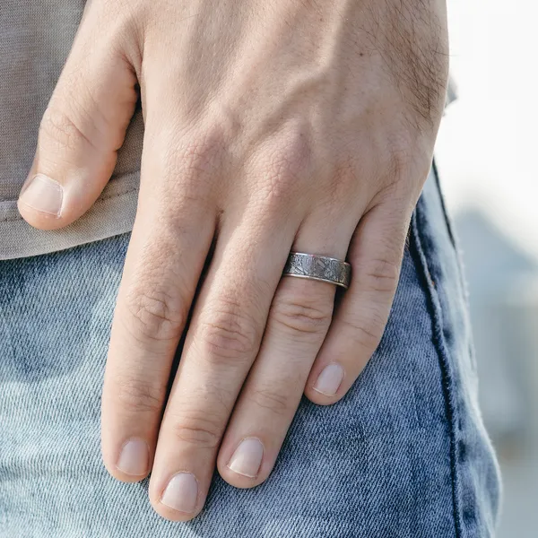 Interstellar Edge Wedding Ring 6.5mm