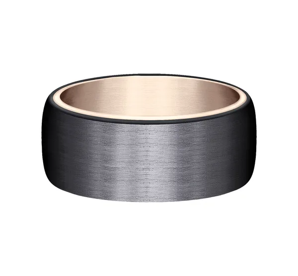 Two-Toned Satin Wedding Ring 8mm