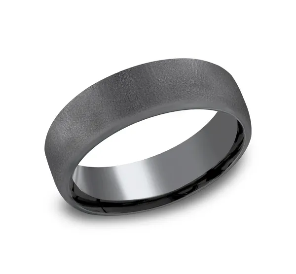 Wire Brushed Comfort Fit Wedding Ring 6.5mm