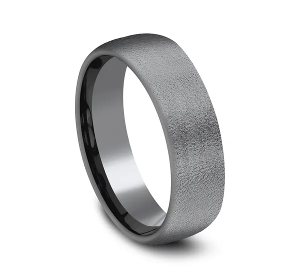 Wire Brushed Comfort Fit Wedding Ring 6.5mm