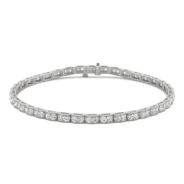 Petite Milgrain Tennis Bracelet