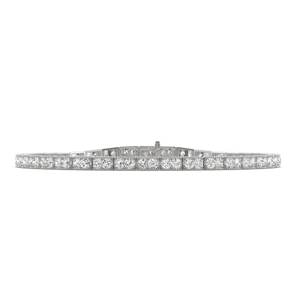 Petite Milgrain Tennis Bracelet