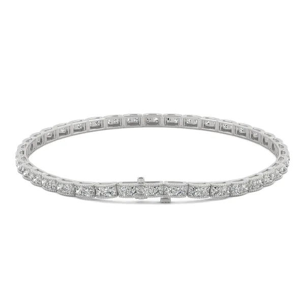 Petite Milgrain Tennis Bracelet