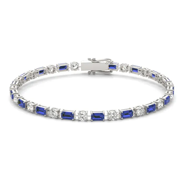 Sapphire Alternating Imperial Tennis Bracelet