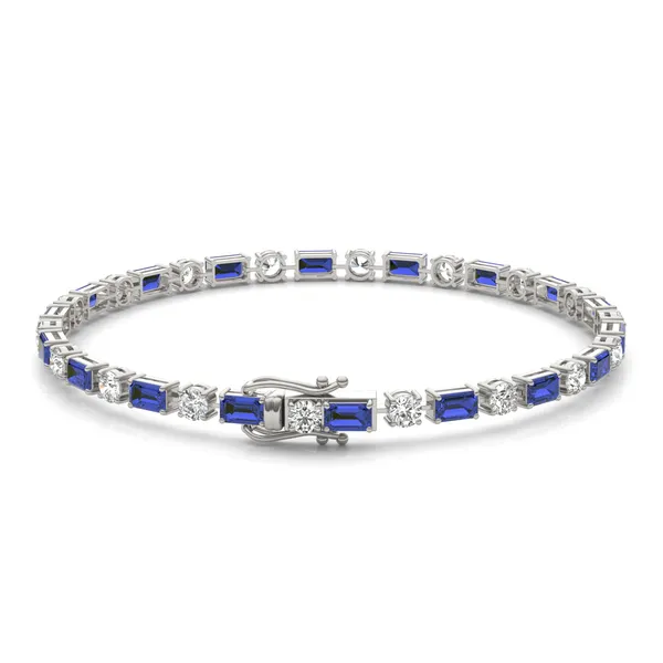 Sapphire Alternating Imperial Tennis Bracelet