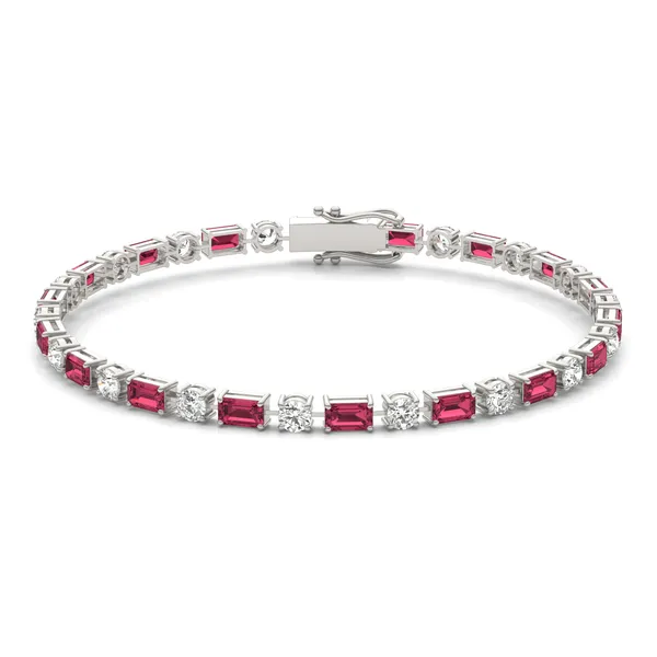 Ruby Alternating Imperial Tennis Bracelet