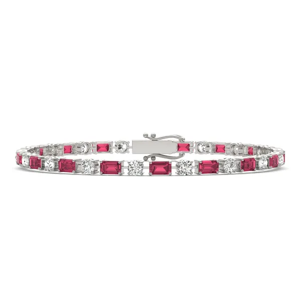 Ruby Alternating Imperial Tennis Bracelet