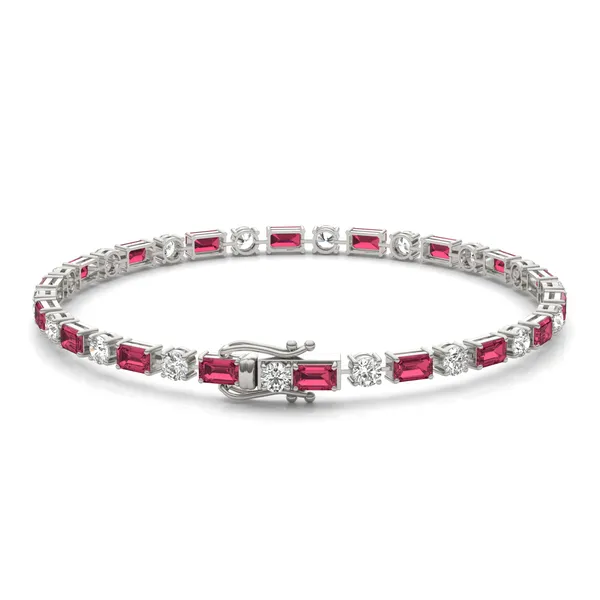 Ruby Alternating Imperial Tennis Bracelet