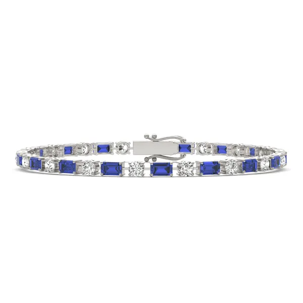 Sapphire Alternating Imperial Tennis Bracelet