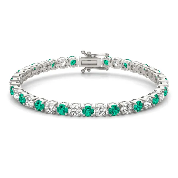 Emerald Classic Alternating Tennis Bracelet