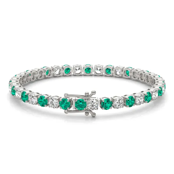 Emerald Classic Alternating Tennis Bracelet