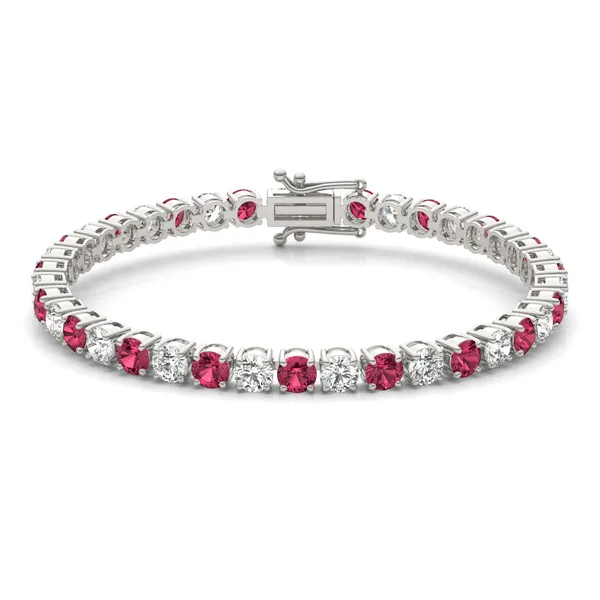 Ruby Classic Alternating Tennis Bracelet