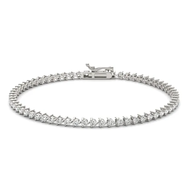 Three-Prong Basket Tennis Bracelet