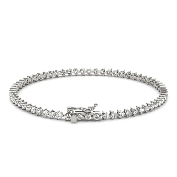 Three-Prong Basket Tennis Bracelet