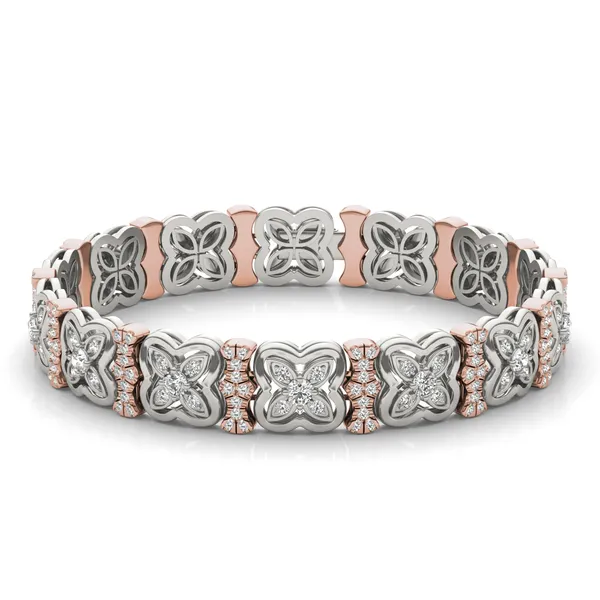 Pavé Signature Two Toned Tennis Bracelet