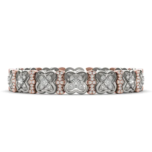 Pavé Signature Two Toned Tennis Bracelet