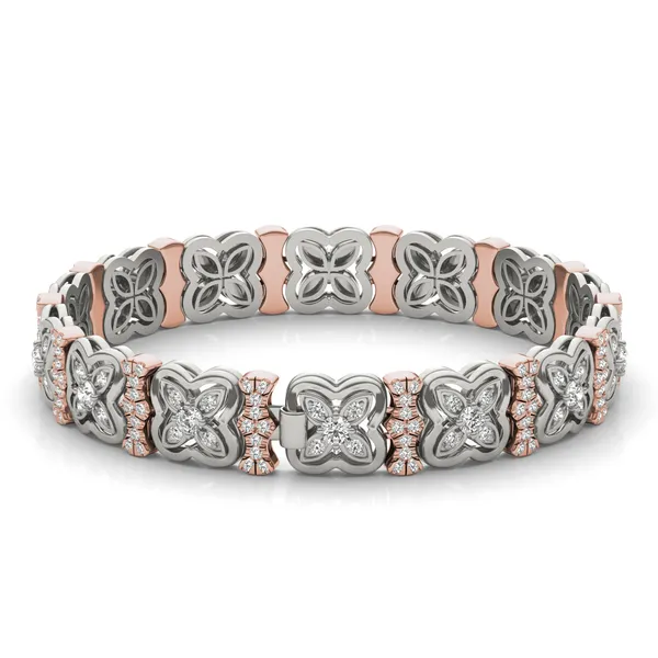 Pavé Signature Two Toned Tennis Bracelet