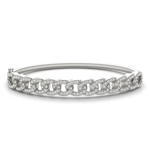 Accented Chain Link Bangle Bracelet