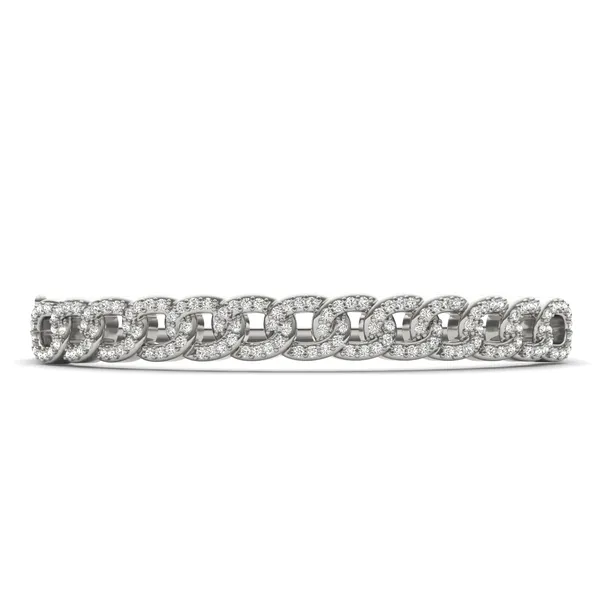 Accented Chain Link Bangle Bracelet