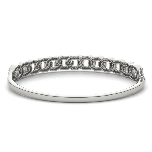Accented Chain Link Bangle Bracelet
