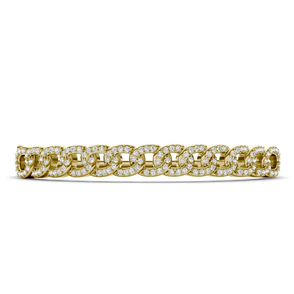 Accented Chain Link Bangle Bracelet