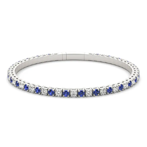 Sapphire Flexible Eternity Bangle Bracelet