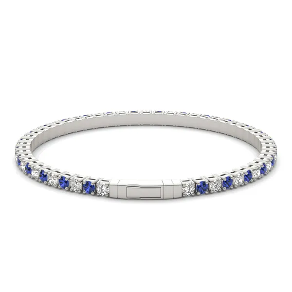 Sapphire Flexible Eternity Bangle Bracelet