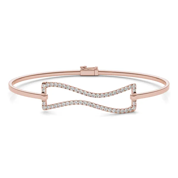 Wavy Frame Bangle Bracelet