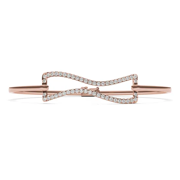 Wavy Frame Bangle Bracelet