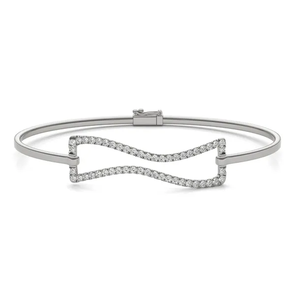 Wavy Frame Bangle Bracelet