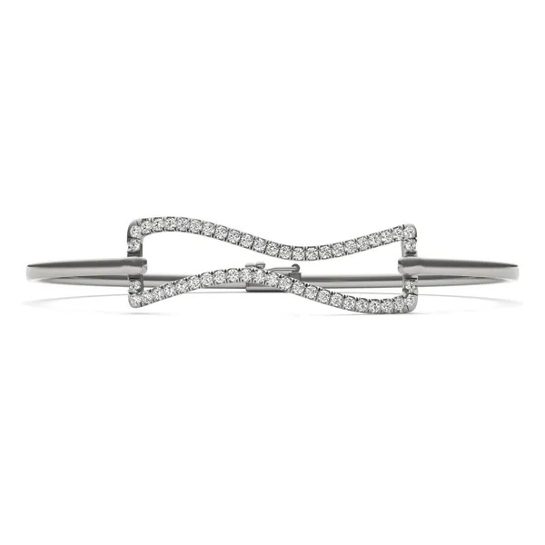 Wavy Frame Bangle Bracelet