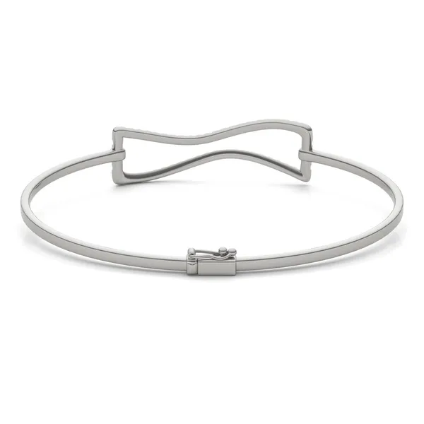 Wavy Frame Bangle Bracelet