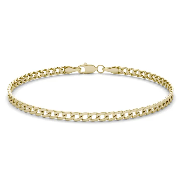 Semi-Solid Cuban Link 7.5 in. Chain Bracelet 3.45mm