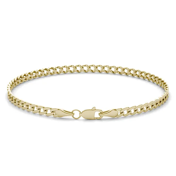 Semi-Solid Cuban Link 7.5 in. Chain Bracelet 3.45mm