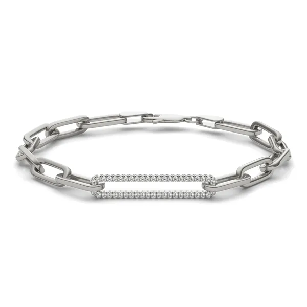 Accented Pavé Chain Link Bracelet